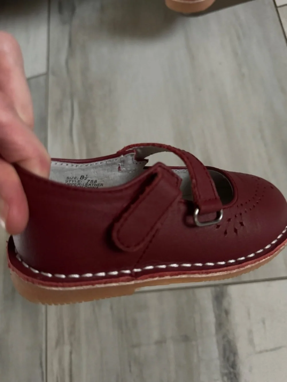L'Amour Red Girls' Mary Jane Dress Shoes